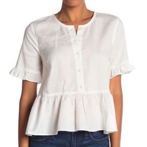 White Madewell Peplum Blouse